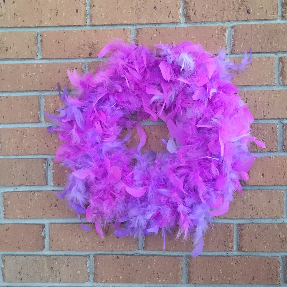 Purple Feather Wreath